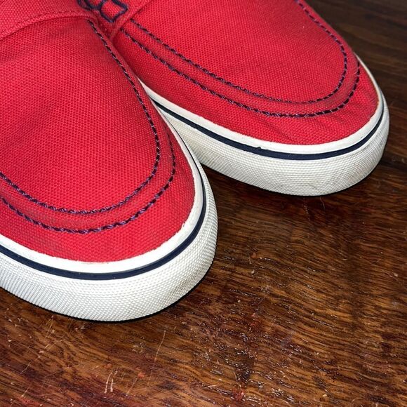 Mens Mansheim Model Polo by Ralph Lauren Cotton Pony Red Loafers slip on shoes